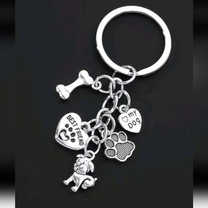 Heart, Dog, Dog Paw, Dog Bone Key Chain